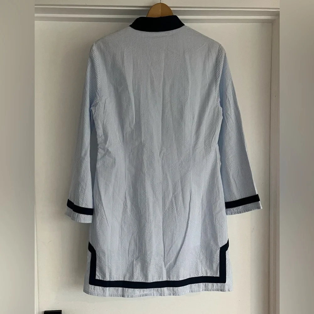 Castaway Light Blue and Navy Tunic Dress. Size Large - Picture 3 of 6